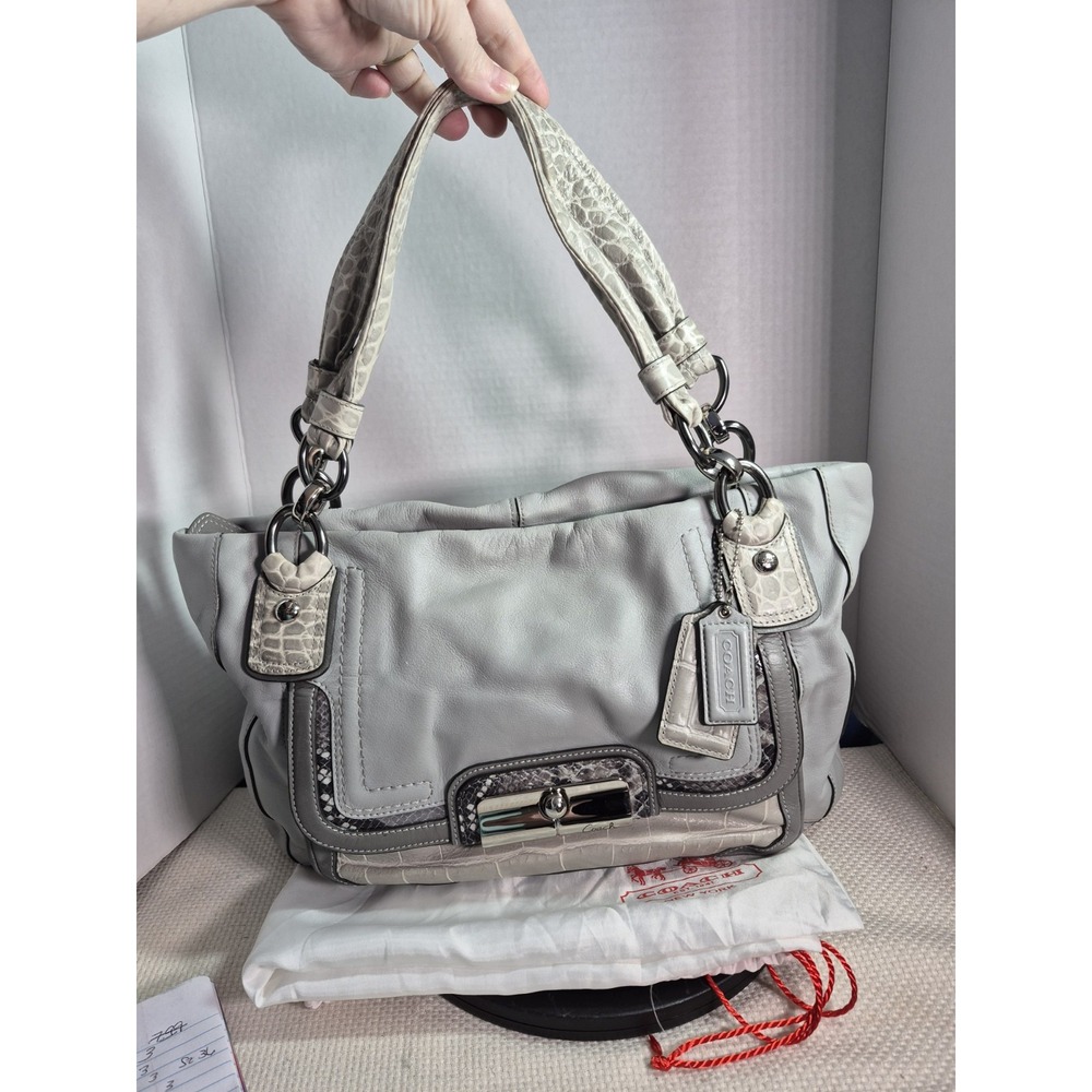 Coach Kristin Spectator Exotic Leather East West Zip Tote Bag 16810 EUC $298 Y2K